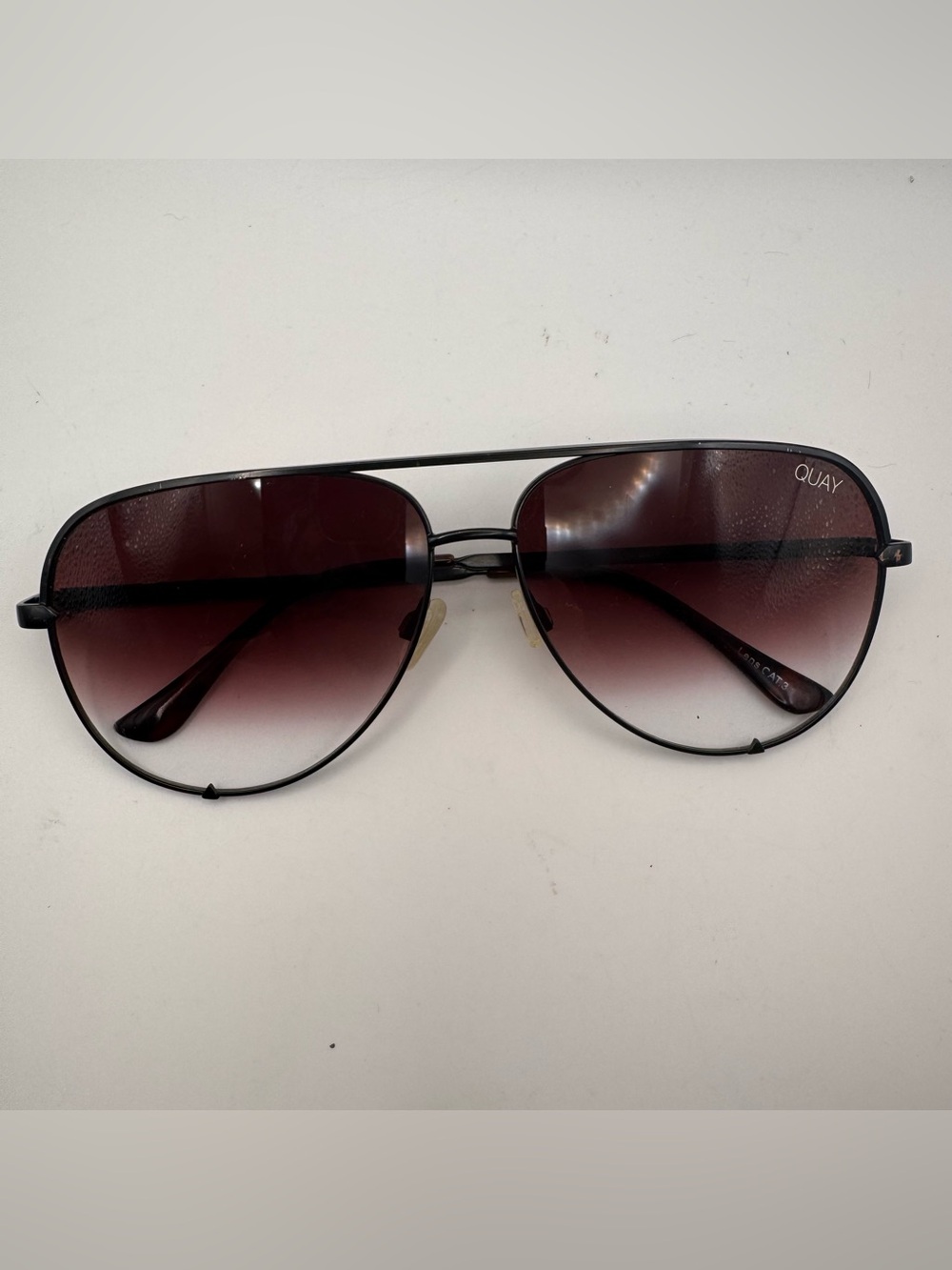 Quay High Key 126 Sunglasses Aviator Fade Brown Unisex Beach Drive Vacation
